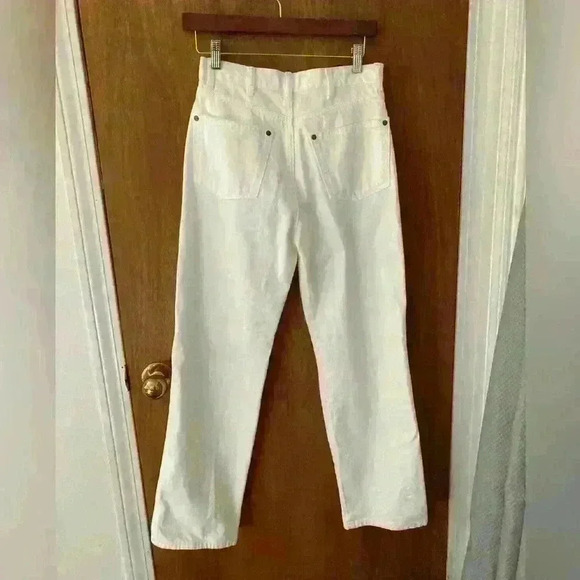 Reformation Cowboy High Rise Straight Jeans in White - Picture 2 of 4